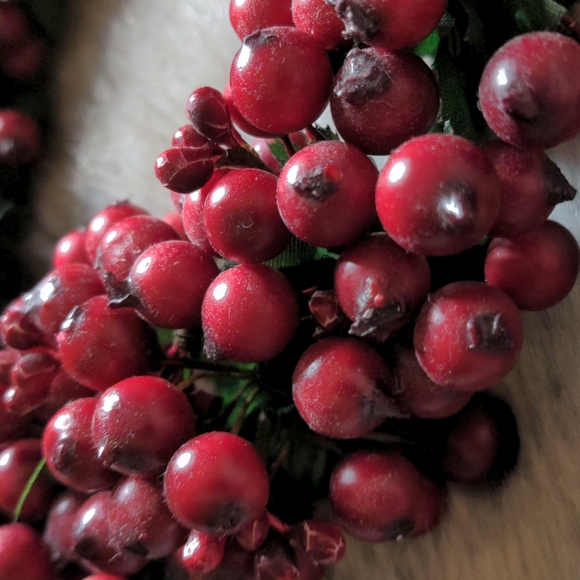 Restoration Hardware: Xmas Pillar-Ring of "Cranberries" - Picture 4 of 7